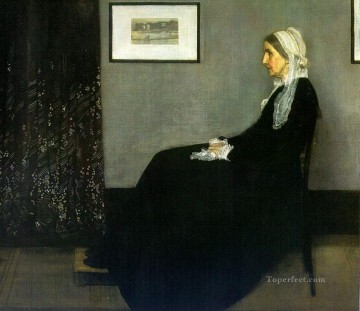  Grey Oil Painting - Arrangement in Grey and Black James Abbott McNeill Whistler